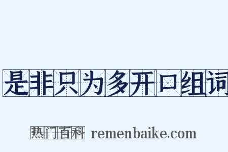 是非只为多开口组词是什么意思的图片